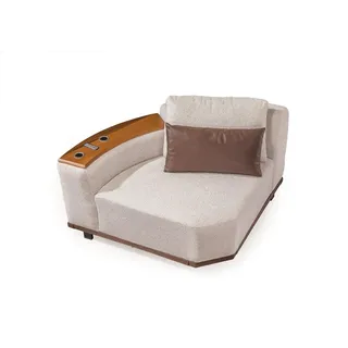 Beiges Modulsofa Designer Ecksofas L-Form Couchen Wohnzimmer Möbel Neu - Beige