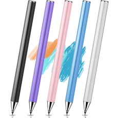 Flintronic Tablet Stift, 5er-Pack Disc-Spitze Stylus Pen, Touchscreen Stift Hohepräzision, Stylus Touch Pen Kompatibel mit Alle Handys/Tablets/Apple/iPad/Samsung Galaxy/Xiaomi/IOS/Android