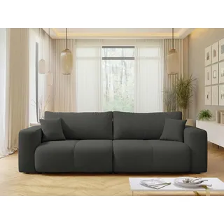 Mirjan24 Schlafcouch mit Schlaffunktion 2-Sitzer Schwarz