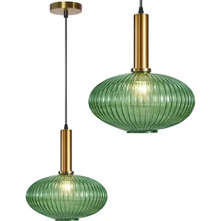 tooLight Pendellampe App465-1Cp Glas Grün Runden 1-Lichtquelle E27 24,5X24,5X28,5Cm Einstellbar - Grün