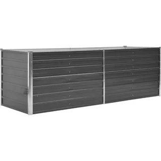 vidaXL Garten-Hochbeet Verzinkter Stahl 240x80x77 cm Grau - Grau