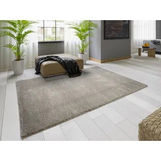 Teppich OCI DIE TEPPICHMARKE "NEW VILLA MELANGE, auch als Läufer und in Rund", braun (hellbraun), B:300cm H:20mm L:400cm, Polypropylen, Teppiche, Teppich, dichter Shaggy, melierte uni Farben, robuster Hochflor, Wohnzimmer