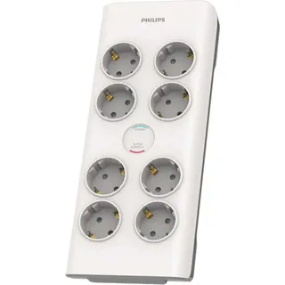 PHILIPS Steckdosenleiste, 8x AC, 900J berspannungsschutz, 3680W, 16A
