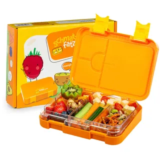 schmatzfatz Junior Brotdose für Kinder mit Fächern, Bunte,Unterteilt & Auslaufsicher, BPA-Freie Lunchbox für Kita, Bento Box, Sichere Vesperdose