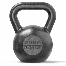 PROIRON Kettlebell Professional Kugelhantel aus Gusseisen, 20kg Gewichten Guss Schwunghantel Kugelgewicht Krafttraining - Schwarz Kettlebells