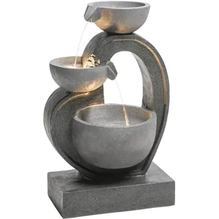 Dehner Gartenbrunnen Heart, ca. 72.5 x 45.5 x 32.5 cm, grau