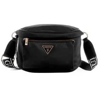 GUESS Damen Power Play Mini Sling Tragetasche, Bauchtasche, Schwarz