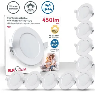 B.K.Licht BK_EL1274 9er Set rund IP44 Kunststoff