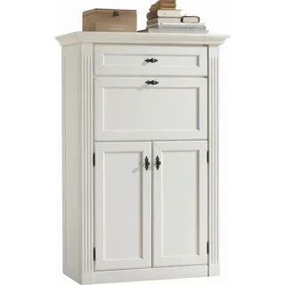 Sekretär , Weiß , Metall , furniert , 1 Schubladen , 91x137x40 cm , Holzmöbel, Holztische, Schreibtische Holz, Sekretäre Holz