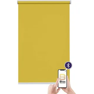 SUNLINES Elektrisches Rollo »Miami« Lichtschutz Sichtschutz mit Bohren freihängend appgesteuert via Bluetooth, mit Motor & Akku, silberfarbener Fallstab,