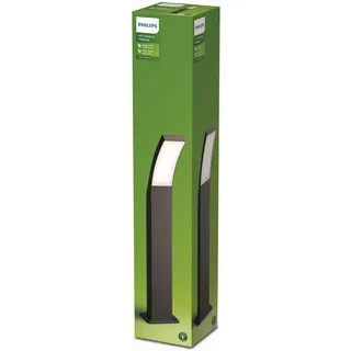 Philips Outdoor Splay LED Wegeleuchte, 12W, Anthrazit, kaltweißes Licht 4.000K, IP44 Schutzklasse, integriertes Leuchtmittel