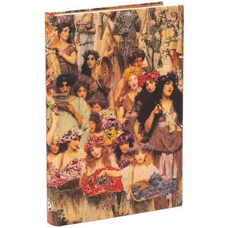 Notizbuch Frühling Mini Liniert: Hardcover mit Elastikbandverschluss (Lawrence Alma-Tadema)