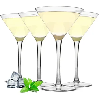 4 Martinigläser 230ml Martinischalen Cocktailschale Cocktailgläser