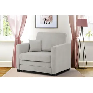 Home affaire Sessel »Mexico Schlafsessel« mit ausziehbarer Schlaffunktion, B/T/H: 98/83/87 cm, grau