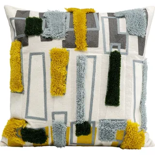 Kare Geometric Kissen 45 x 45 cm Gold