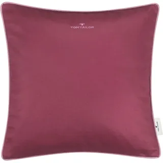 Dekokissen TOM TAILOR HOME "Dove Signature" Gr. 1, rot (rot, dunkelrot, bordeaux, unifarben), B:40cm L:40cm, Baumwolle, Polyester, Dekokissen_Sitzkissen_Kissenhüllen, Dekokissen