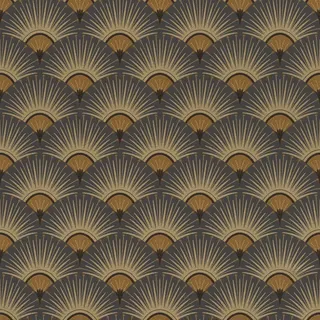 Rasch Vliestapete Art Déco - 3D Vinyl-Tapete Grafik in Grau Schwarz Gold für ein modernes Wohnambiente - Robust und Abwaschbar - 10,05 m x 0,53 m