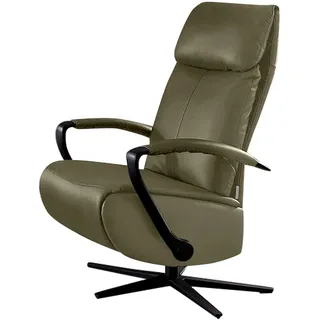 Relaxsessel W.SCHILLIG "rumbaa", grün (camouflage z69), B:68cm H:111cm T:82cm, Longlife Xtra-Leder Z69: Das feinnarbige, gedeckte Softleder Z69 besticht durch seine außergewöhnliche Weichheit im trendigen »Vintage-Look«, Hautstärke 0, 9 - 1, 1 mm, Sessel, Relaxsessel, wahlweise mit Doppelmotor, in Größen S, M & L, mit 5-Sternfuß