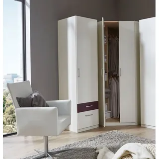 Priess Eckschrank Lindau 135 x 193 x 54 cm Weiß