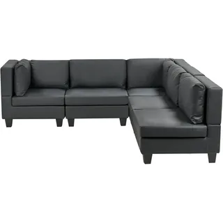 Beliani Sofa, Unstad Schwarz Linksseitig