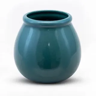 Cebador - Mate Becher Keramik Türkis 400ml - Hochwertig Glasiert - Klassisches Südamerikanisches Design - Leicht zu Reinigen, Robust - Türkis