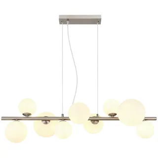 GLOBO 9-flg. G9 LED 34,5x120 cm grau Metall