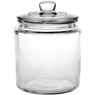 Olympia Biscotti Keksdose mit Deckel 3,8 Ltr, Klarglas, Größe: 252(H)x 200(Dia)mm - Süßigkeiten, Konfekt, Müsli, Nudeln, Aufbewahrungsdose für trockene Lebensmittel - spülmaschinenfest, GG925