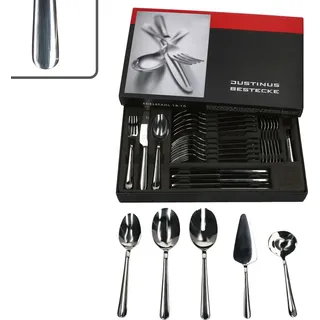 JUSTINUS 35tlg Style Art Komplett-Besteck-Set inkl Anlegeteile 6 Pers Messer Gabel Löffel