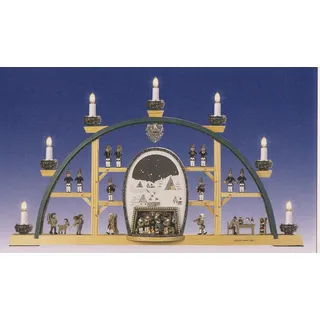 Schwibbogen Seiffen Cynsifen weißes Bild BxHxT 70x40x5cm NEU Lichterbogen