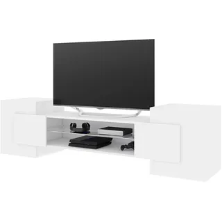 Selsey GAELIN – TV-Lowboard/Fernsehschrank in Weiß Stehend Modern 160 cm
