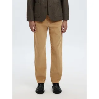 Selected HOMME Cordhose »SLH196-STRAIGHT MILES CORD PANT W NOOS«, braun
