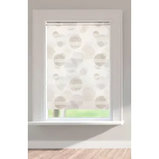 MY HOME »Belem« Lichtschutz Sichtschutz Verdunkelung ohne Bohren freihängend halbtransparent, im Fixmaß, Kreise, bedruckt, Klemmträger,