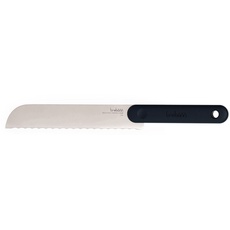 Trebonn - Bread Knife Black Edition, Gezacktes Brotmesser, 20 cm / 7,9" Klinge aus Japanischem Edelstahl. Soft-Touch-Griff mit Anti-Rutsch-Wirkung