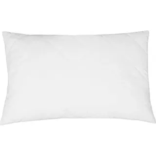 Unyqoos® Allergiker-Kopfkissen mit Reißverschluss, Mikrofaser, 50 x 80 cm, Füllung 100% Polyester, Bezug 50/50 Baumwolle-Polyester, verstellbare Füllmenge, weiß - Weiß