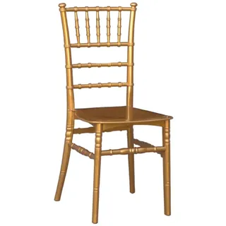 okaffarefatto MADDALONI Esszimmerstuhl Chiarina aus Kunststoff Polypropylen Gelb Messing Modell verstärkt