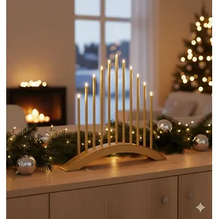 MeLiTec LED USB-C Stimmungsbogen Weihnachten, SL60, Gold, warmweiß (3000K), dimm