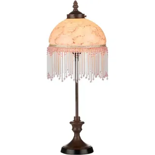 Casa Padrino Barockstil Tischleuchte Mehrfarbig Ø 20 x H. 52 cm - Barock & Jugendstil Möbel