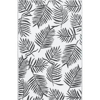 vidaXL Outdoor-Teppich ARAKIL Weiß und Schwarz 160x230 cm PP - Weiß