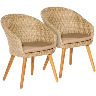 Merxx Arrone Gartenstuhl 66 x 61 x 82 cm beige 2 St.