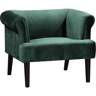 Atlantic Home Collection Sessel Charlie Samtvelours 86 x 70 x 74 cm Grün