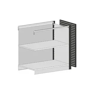 SCHULTE Thekenmodul MULTIplus Endmodul ohne Arbeitsplatte, schwarz 80,6 x 78,0 x 100,7 cm