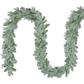salcar Premium Künstliche Weihnachtsgirlande 300 cm, Blaugrün Naturgetreue Tannengirlande für Tür, Fenster und Balkon, Tannenzweiggirlande Weihnachtsdeko für Innen und Außen