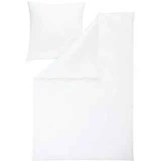 Estella Bettwäsche , Weiß , Textil , Uni , 155x220 cm , Textiles Vertrauen - Oeko-Tex® , Heimtextilien, Bettwäsche & Leintücher, Bettwäsche, Übergrößen-Bettwäsche