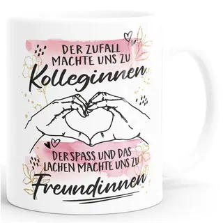 SpecialMe® Kaffee-Tasse Der Zufall machte uns zu Kolleginnen Freundinnen Tasse mit Spruch Geschenke Bürotasse Weiss standard