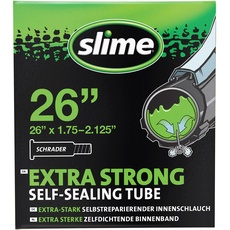 Slime 30059 Rad Reifenschlauch mit Slime Dichtmittel für Einstiche, Selbstdichtend, Verhindern und Reparieren, Schrader Ventil, 47/57–559 mm (26" x 1,75–2,125")