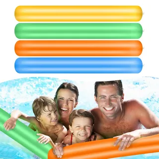 4 Stück Schwimmnudel für Kinder & Erwachsene 105 cm, Lange Poolnudel, Schwimmstange Pool Langlebiger Poolnudel Hohl Schwimmnudel, Schwimmhilfe für Pool, Strand & Wasserspiele
