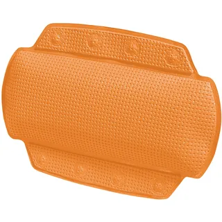 Spirella - Badewannenkissen Alaska Mit 8 Saugnäpfen Antibakteriell - Rutschhemmend Waschbar - Orange - 23 x 32 cm