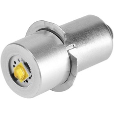 Zerodis 3W P13.5S LED Taschenlampe Lampe super hell 160~180LM Ersatz Lampe Taschenlampe Lampe Arbeitslicht LED Ersatzbirne für Taschenlampe (White 4~12v)