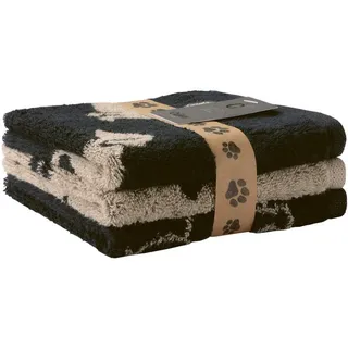 Cawoe Seiftuch , Schwarz , Textil , Streifen , 30x30 cm , Textiles Vertrauen - Oeko-Tex®, Oeko-Tex® Standard 100 , saugfähig, Aufhängeschlaufe, strapazierfähig, durchgefärbt , Heimtextilien, Badtextilien, Gästehandtücher