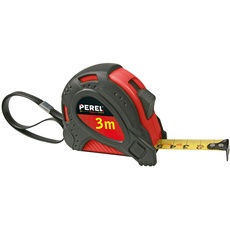 Perel Velleman HRUT3PRO Maßband 3m, 3 m, Schwarz/Rot